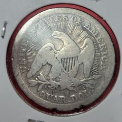 1853 Seated Liberty Quarter Arrows and Rays Silver Coin