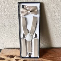 Toddler boy suspenders with bow tie Set