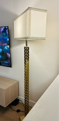 Gold floor lamp