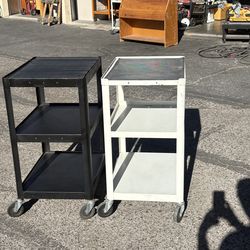 2 Metal Roller Carts With Wheels- $25 EACH