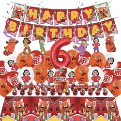 Red Panda Birthday Party Supplies (Number 6 )