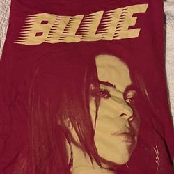 Billie Eilish Red Orange Portrait Official T-shirt 2XL