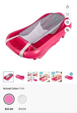 The First Years Sure Comfort Deluxe Newborn to Toddler Bathtub in pink