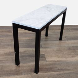 Brand: Crate & Barrel travertine top Top Console Table
