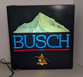 Bush Beer Sign lights up
