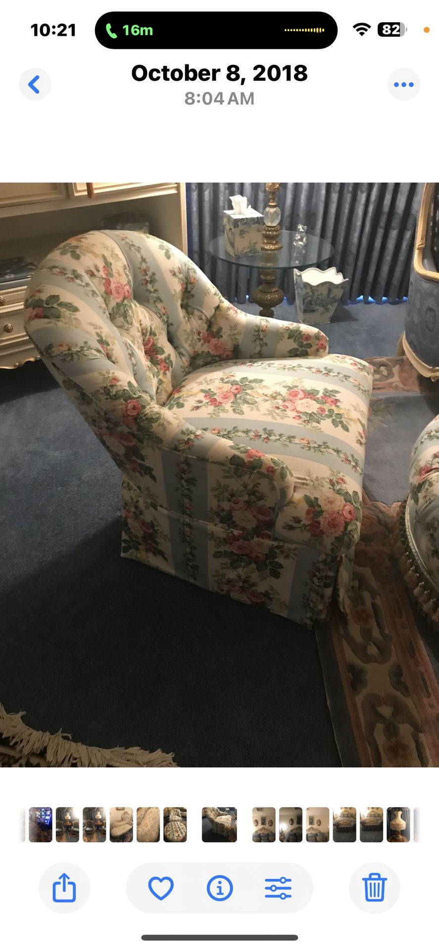 Antique Chair And Ottoman