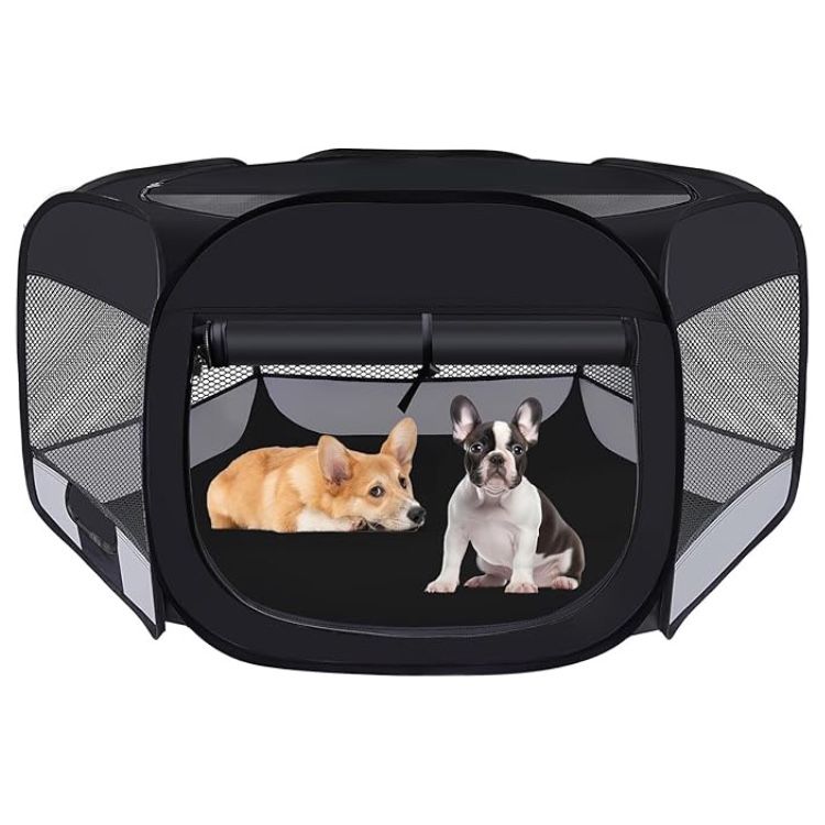 Portable Dog & Cat Playpen (Collapsible, Oxford Cloth & Mesh)