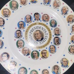 President plate vintage