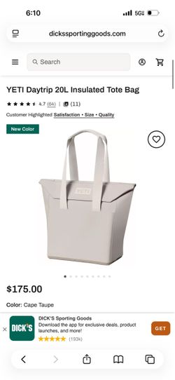 YETI Daytrip 20L Insulated Tote Bag