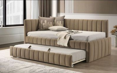 Brand New Brown Twin Size Daybed w Trundle Bed