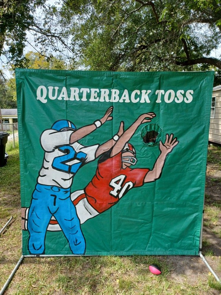 Football And Baseball Toss