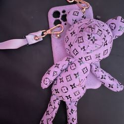 Girls LV Teddy Bear Phone Cover