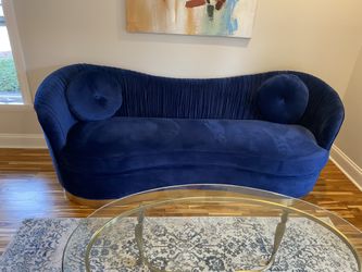 Blue Velvet Sofa 