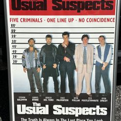 FRAMED USUAL SUSPECTS MOVIE POSTER 