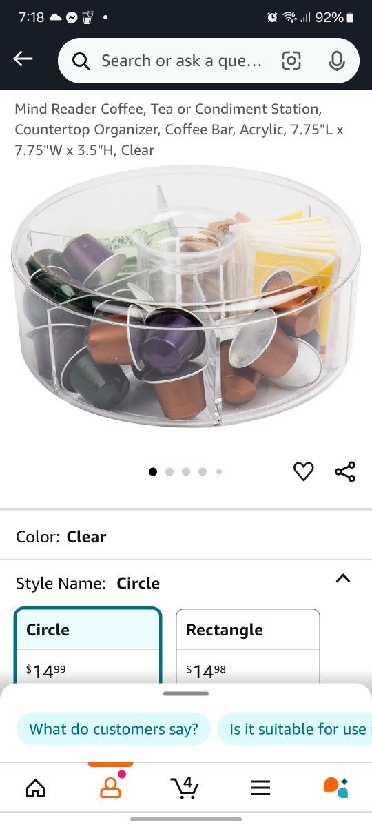 2 Acrylic Storage Organizers