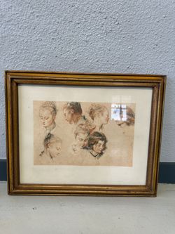 Jean Antoine Watteau Painting “Study Of Heads”