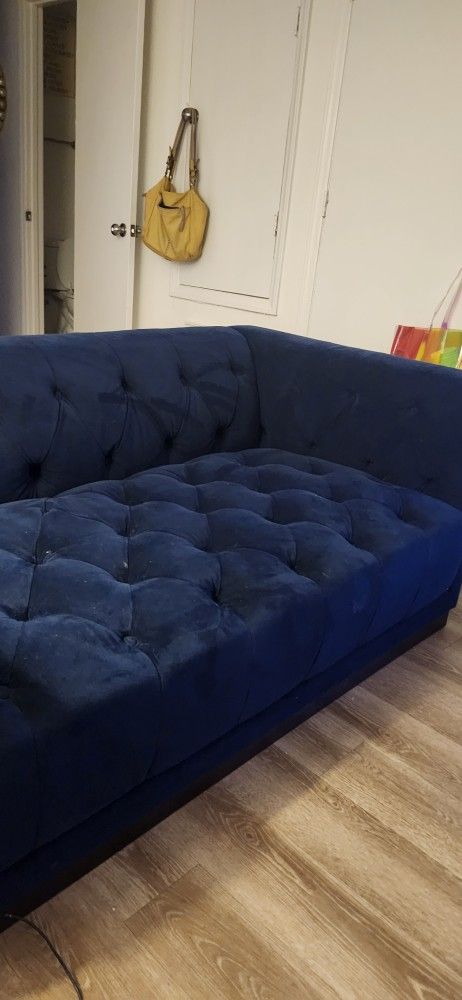 Blue Velvet Livingroom Furniture