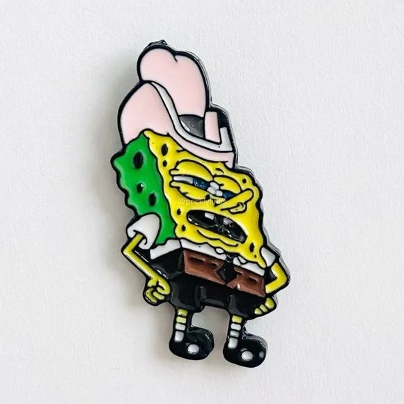Cowboy Spongebob Squarepants Dirty Dan Enamel Pin