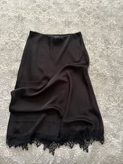 New Satin midi skirt black size M-L