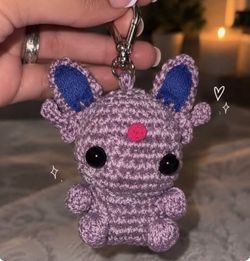 Handmade Espeon Crochet Keychain — Pokémon