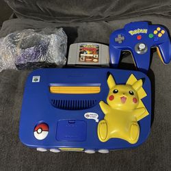 Nintendo 64 Pokemon Pikachu Edition With The Original Pikachu Controller 