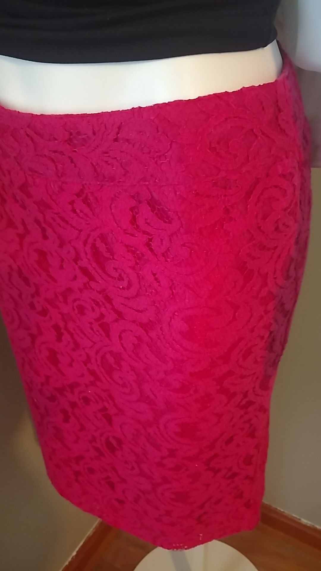 Hot Pink Lace Lined Summer Skirt Sz 6