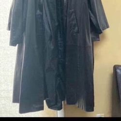 Women brown leather jacket size 3X