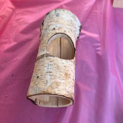 Natural wood Hamster hideout