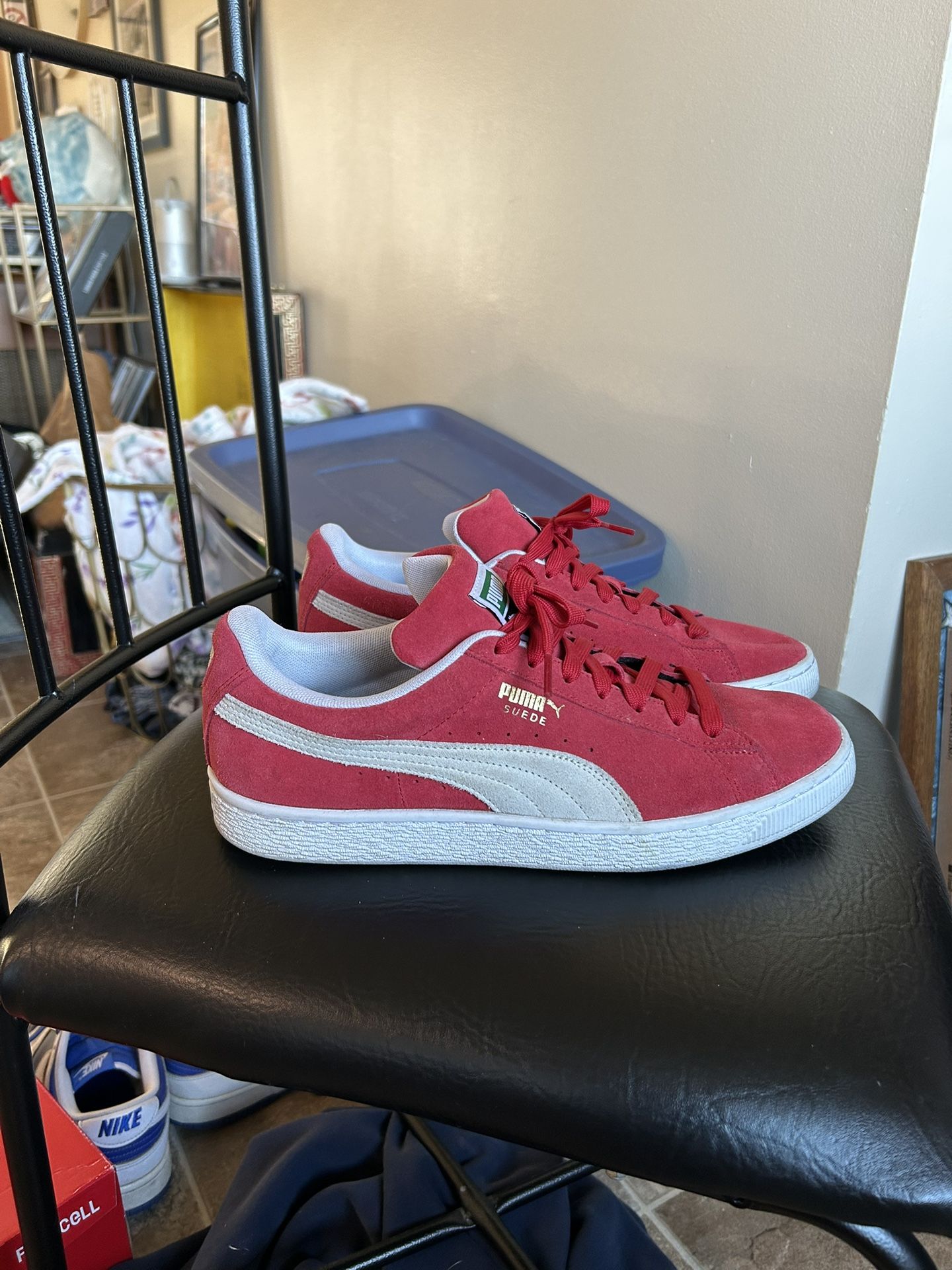 Red Puma Suede Sneakers