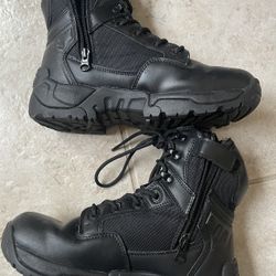 NORTIV8 Men's Military Tactical Work Boots Side Zipper Hiking Combat Boots 