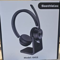 Soothielec Wireless Headset, Bluetooth Headset with Noise Cancelling Microphone, Best Headphones with Mic