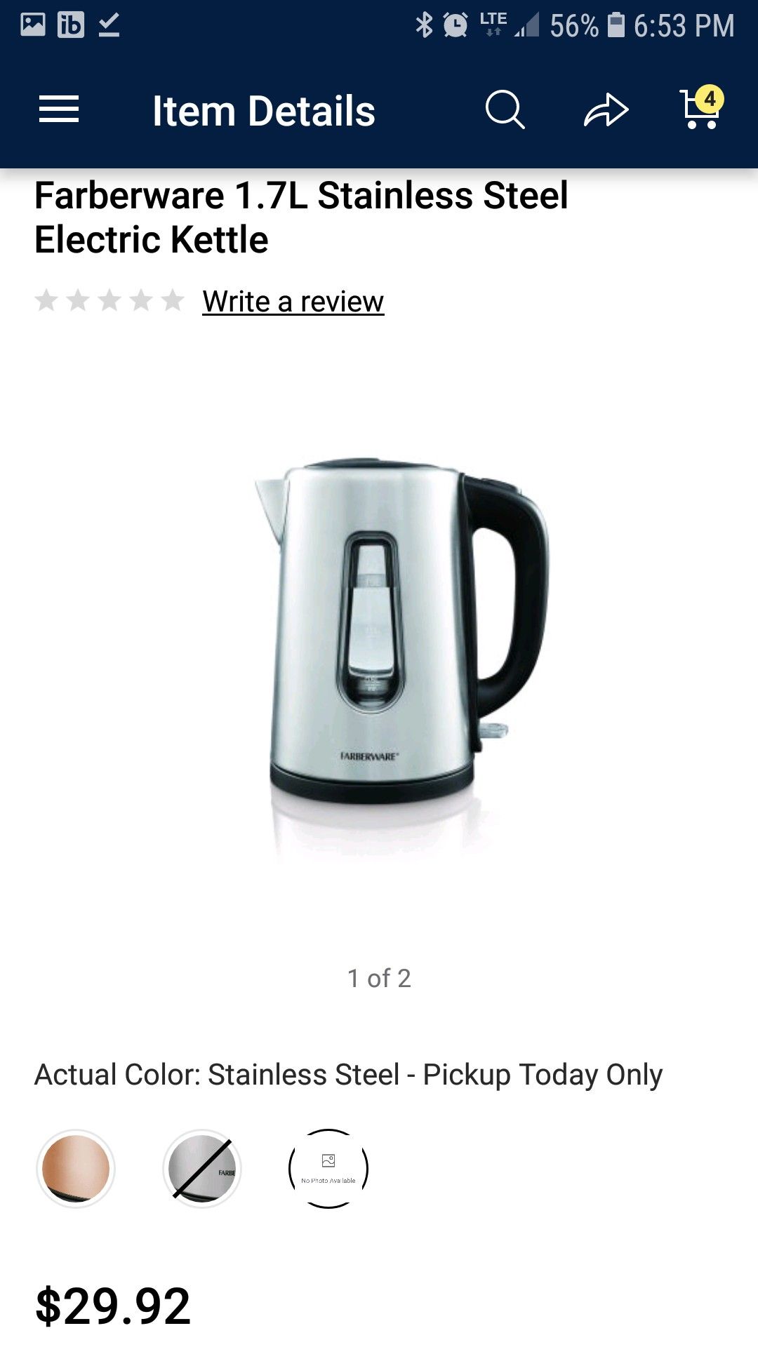 Farberware Electric Hot Water Kettle for Sale in Pontotoc, MS - OfferUp