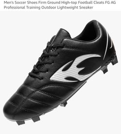 Men's Soccer Shoes Firm Ground High-top Football Cleats FG AG Professional Training Outdoor Lightweight Sneaker