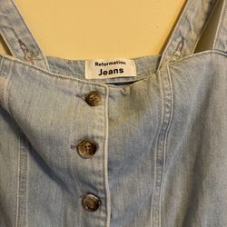 New Reformation Denim Mini Dress size 8 retail $210