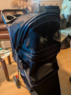 Animal stroller black and dark blue