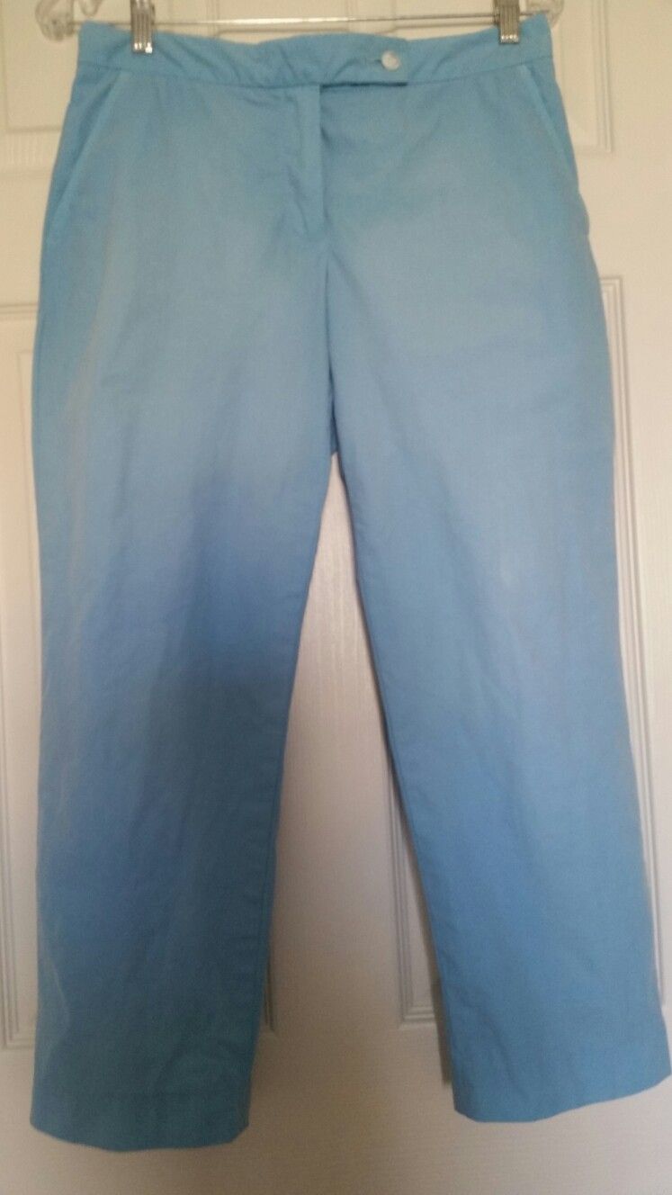 Faconnable Baby Blue Cotton Side Pockets Pants Sz 4
