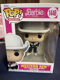 Funko Pop vinyl figure. Western Ken from the Barbie movie.