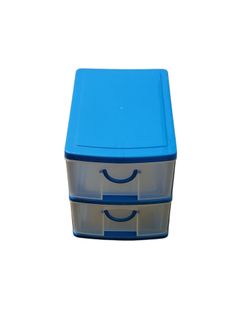 2 Drawers Tools Box Available in Colors Blue/Green/Black 5.1 Long/13 cm - 3.5 Wide/9 cm - 4 High/10 cm