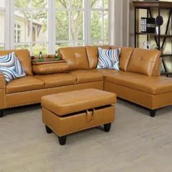 All New Sectional With Ottoman. Free Delivery Free Installation 