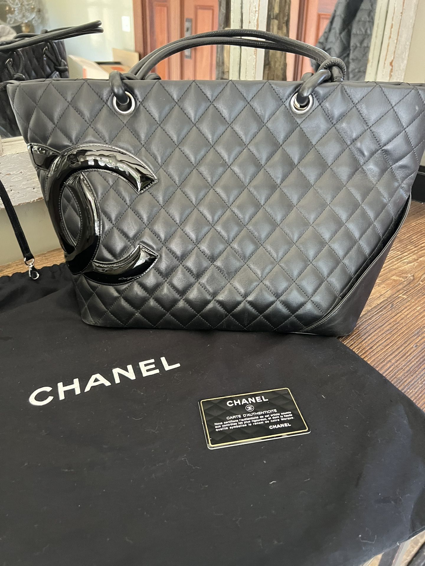 Vintage Pre-Owned Cambon Ligne Diamond Quilted Tote Bag Large