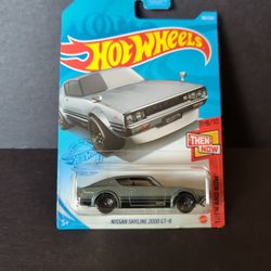 Hot Wheels Then And Now Grey Nissan Skyline 2000 GT-R 