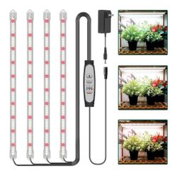 4-Bar Grow Light Strips for Indoor Plants, 16" Full Spectrum Plant Lights