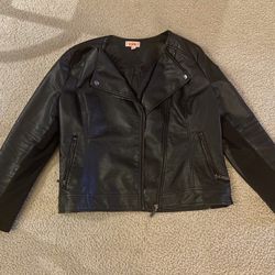 Women’s Faux Leather Jacket, Size XL/0X