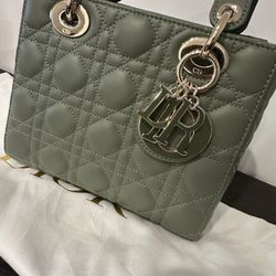 Small Lady Dior My ABCDior Bag In Olive 