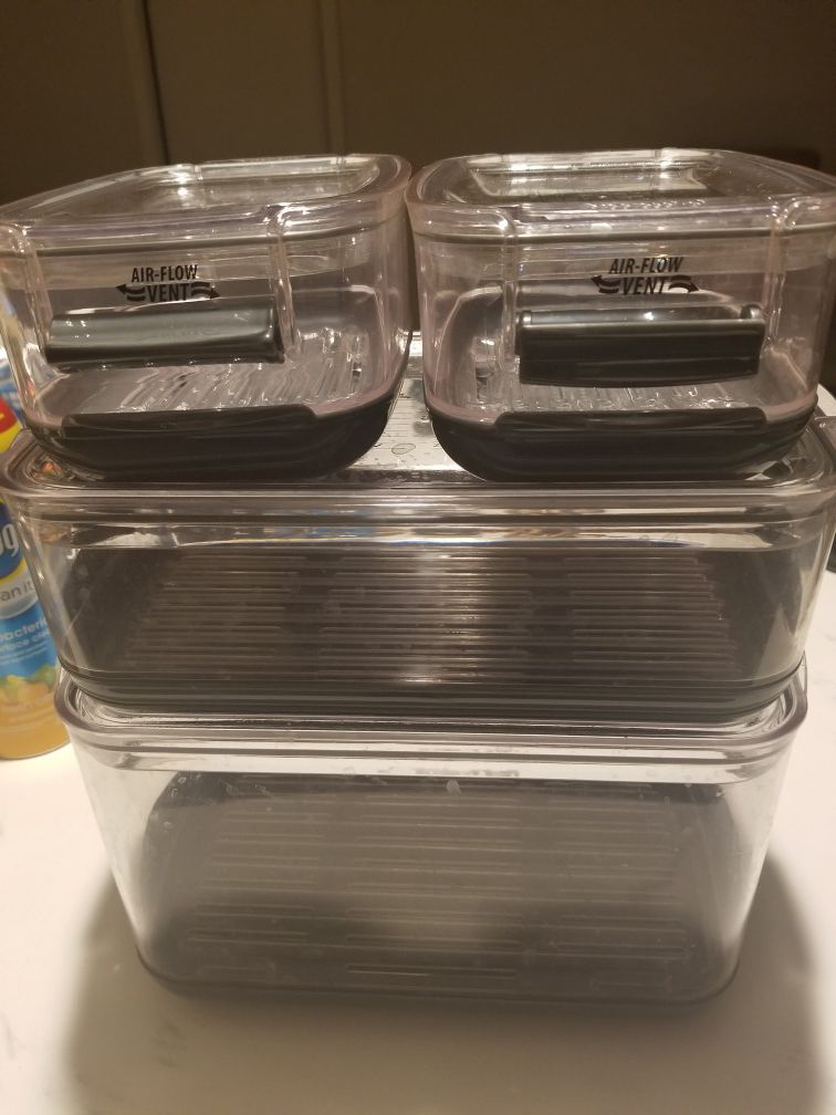 SET 4 PREPWORKS PRODUCE PROKEEPER STORAGE CONTAINERS
