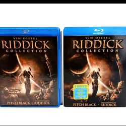 Riddick Collection Pitch Black The Chronicles Of Riddick Dark Fury Blu-ray  New