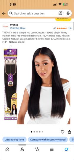 14” TRÉNITY 4x5 Straight HD Lace Closure