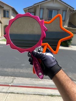 Jeffree Star Makeup Hand Mirrors (Pink Crown & Orange Star)D