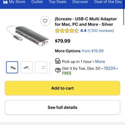 j5create - USB-C Multi Adapter for Mac, PC and More - Silver