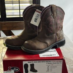 New Women’s Work Boots Size 7.5 Steel Toe